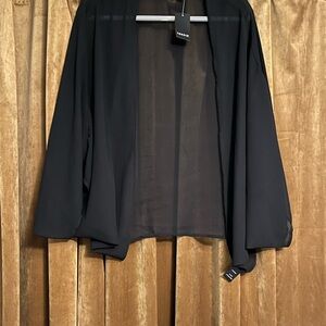Torrid Black Chiffon Cocoon Kimono